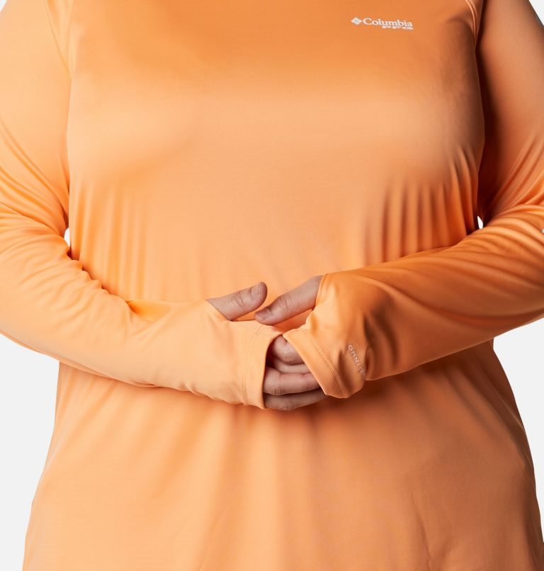 Women's Columbia PFG Tidal Tee Hoodie Orange | Plus Size CA-NA630